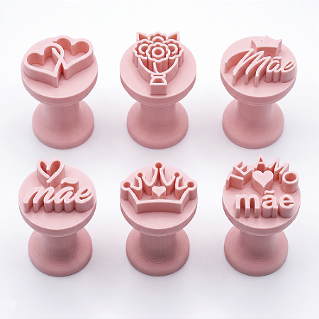 O Kit com 6 Carimbos para Brigadeiro – Dia Das Mães Mãe Love Amo