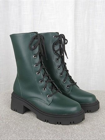 Bota Coturno Verde Musgo