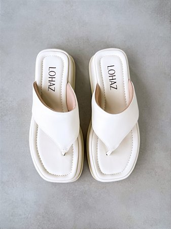 Tamanco Flat Atena Lohaz Off White