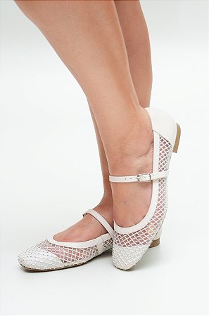 Sapatilha Tela Aya Lohaz Off White