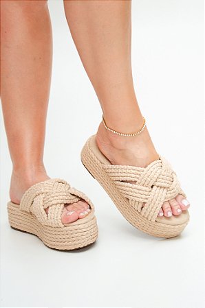 Tamanco Plataforma Capri Lohaz Natural