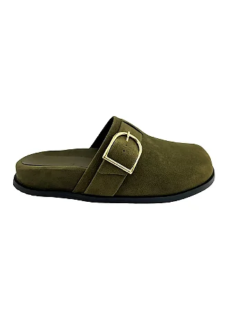 Haia - Tamanco Clog Camurça Musgo