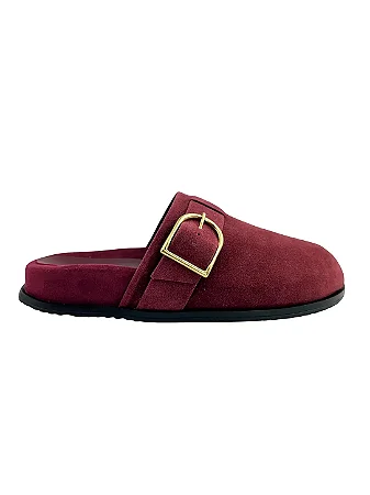 Haia - Tamanco Clog Camurça Marsala