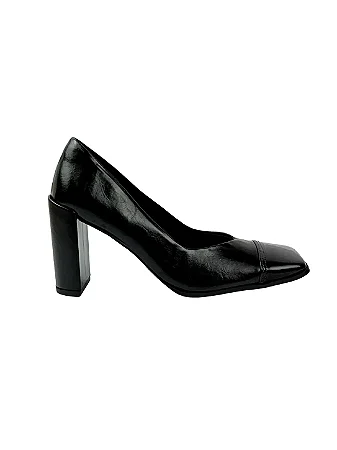 Gabrielle - Sapato Scarpin Bico Quadrado Preto