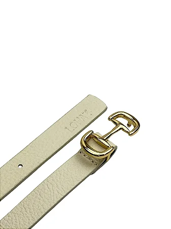Cinto Feminino Couro Off White