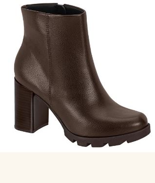 Bota Salto Bloco Napa Floather Zurique Beira Rio