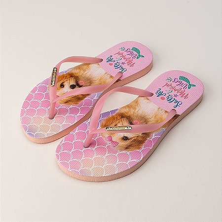 Chinelo Sandália Fem. Dog Sereia Vibes Flamingo Be Forever