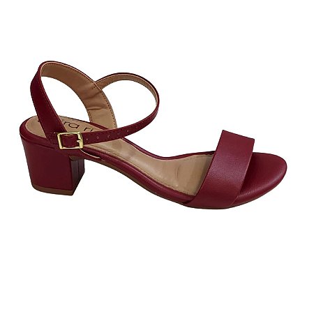 Sandália Feminina napa Salto Bloco - Beira Rio 612