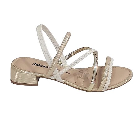 Sandália Feminino Salto Baixo Sintético Dakota