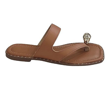 Sandália Feminina Rasteira Sintética Beira Rio