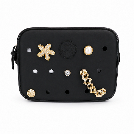 Bolsa Feminina Transversal PVC/Gorgurão Moleca