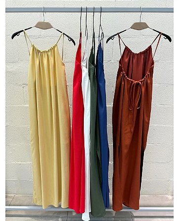 VESTIDO LINHO FRANZIDO