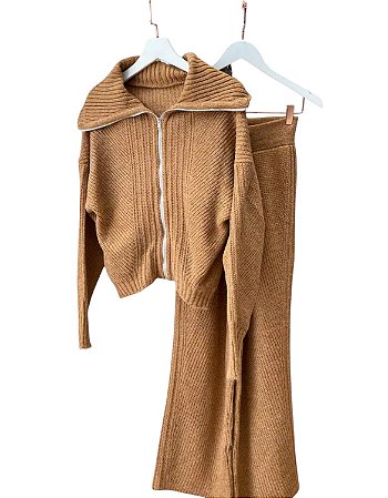 CONJUNTO KNIT JAQUETA ZIPER