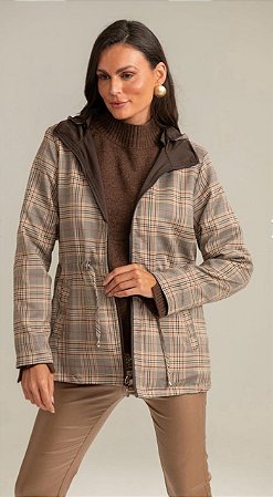 PARKA DUPLA FACE XADREZ TARTAN
