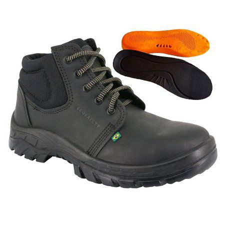 Kit Botina Segurança Bico Pvc Ecosafety PS139 + Palmilha Gel
