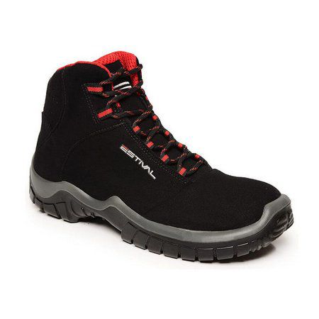 Bota Estival Bico de PVC Preto/Vermelho EN1007 CA 44598