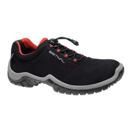 Bota Estival Bico De Pvc Preto e Vermelho EN1002 CA 44592