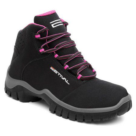 Bota Feminina Estival Preto e Rosa EN1007 CA 44598