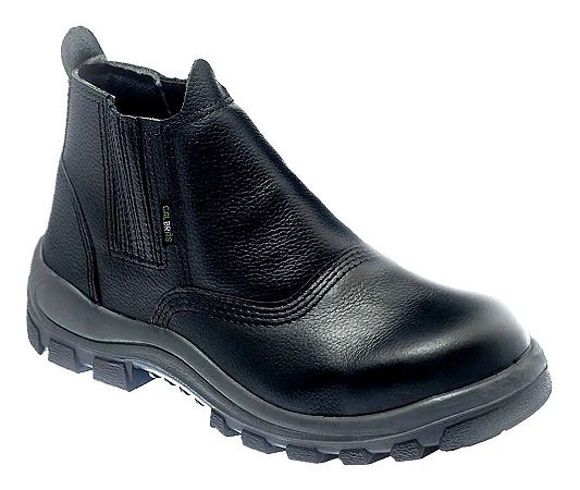 Bota De Segurança Bico de PVC Calbras Couro Vaqueta