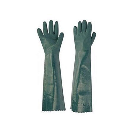 Luva de PVC Forrada Palma Áspera Plastcor 60cm CA 34570