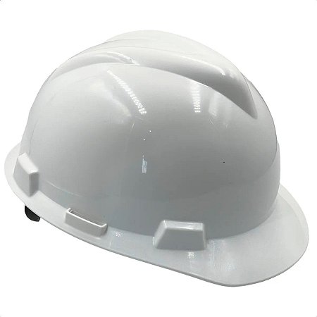 Capacete MSA V-Gard C/ Carneira Push Key e Jugular Branco CA 498