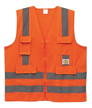 Colete Refletivo Super Safety Com 4 Bolsos