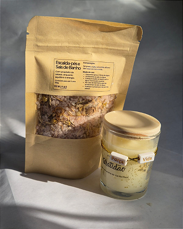 Kit Gratidão – Vela Aromática & Escalda-Pés Relaxante