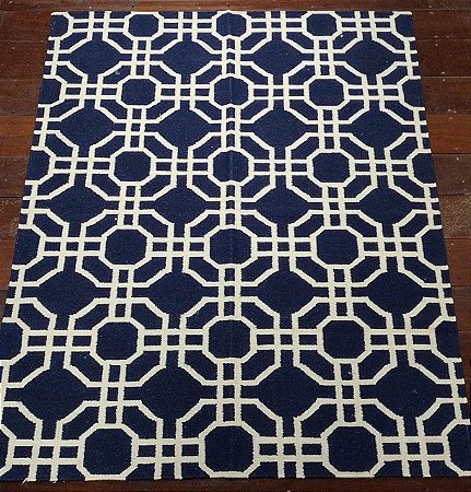 Kilim Mizarpur Branco/ Cinza   2,00 x 1,50