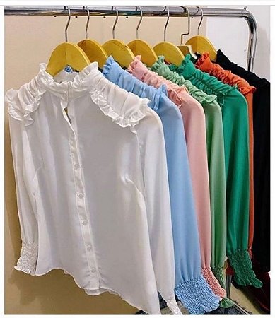 Camisa social crepe