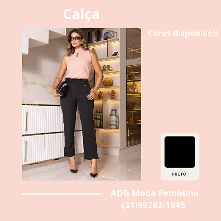 Calça alfaiataria reta