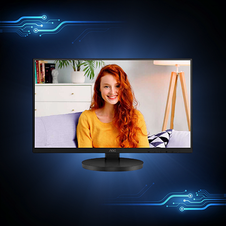 Monitor 23,8'' Aoc Led 24b3hmf2 Widescreen Va Vga / Hdmi / 100hz / 1ms / Com Ajuste de Altura