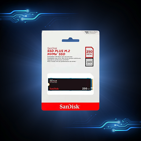Ssd Sandisk Plus 250gb M.2 2280 Nvme Pcie 3.0 - Sdssda3n-250g-g26
