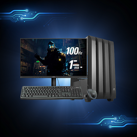 PC Completo Intel Core i5-10400/ Memória 16Gb/ Ssd 512Gb/ Monitor 21"