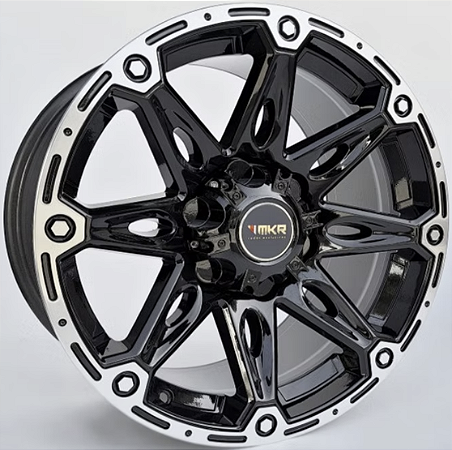 KIT 4 RODAS M22 OFF-ROAD R16x9 - PRETO DIAMANTADO