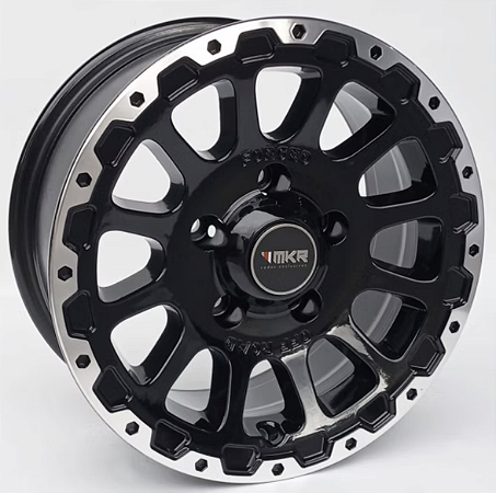 KIT 4 RODAS M15 OFF-ROAD R16x7 - PRETO DIAMANTADO
