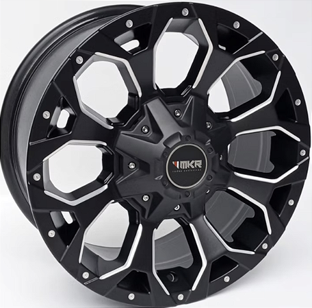 KIT 4 RODAS M12 OFF-ROAD R17x8 - PRETO DIAMANTADO