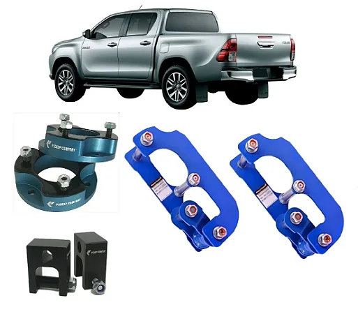 KIT COMPLETO LIFT 2" - TOYOTA HILUX 2016 A 2025 | SR / SRV | CABINE SIMPLES E DUPLA