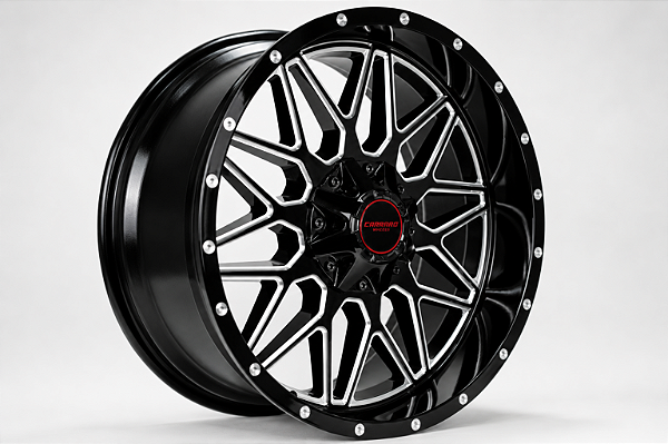 KIT 4 RODAS - TUCSON R18X9 6X139 - PRETO DIAMANTADO