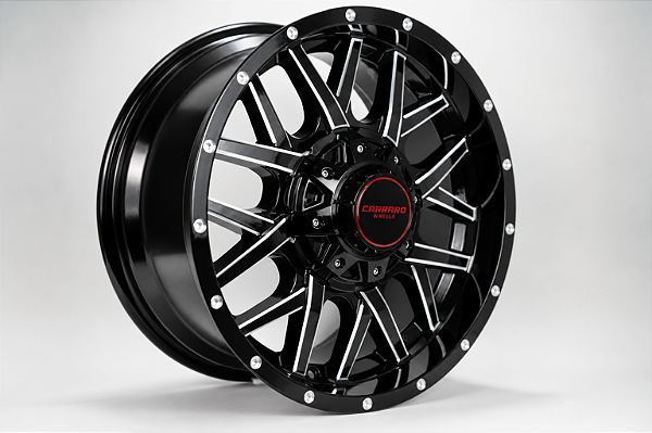 KIT 4 RODAS - PHOENIX R18X9 8X165 - PRETO DIAMANTADO