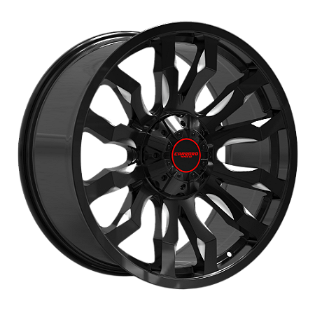 KIT 4 RODAS - TENNESSEE R20X9 6X139 - PRETO DIAMANTADO