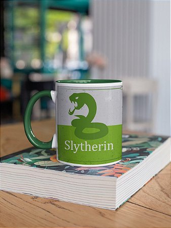 Caneca Alça colorida e interior Slytherin Quidditch team