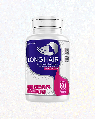 1 LONGHAIR CÁPS - CRESCIMENTO CAPILAR E ANTI QUEDA - 2 MESES