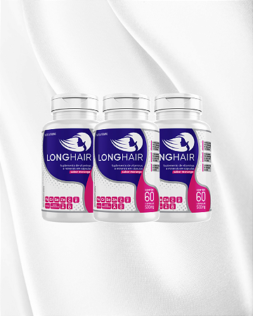 LONGHAIR CÁPS - CRESCIMENTO CAPILAR E ANTI QUEDA - 6 MESES + ESCOVA MÁGICA
