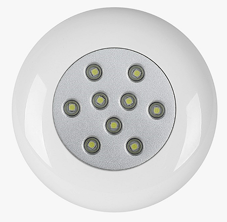 REFLETOR DE PISCINA ABS 9W RGB CABO DE 10M ENCAIXE EM TUBO DE 20/25MM