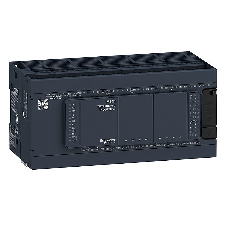 TM241C40R - Controlador Lógico Programável - 24 Entradas / 16 Saídas Digitais - 12 Saídas Relé + 4 Source (PNP) - 110/220 Vac