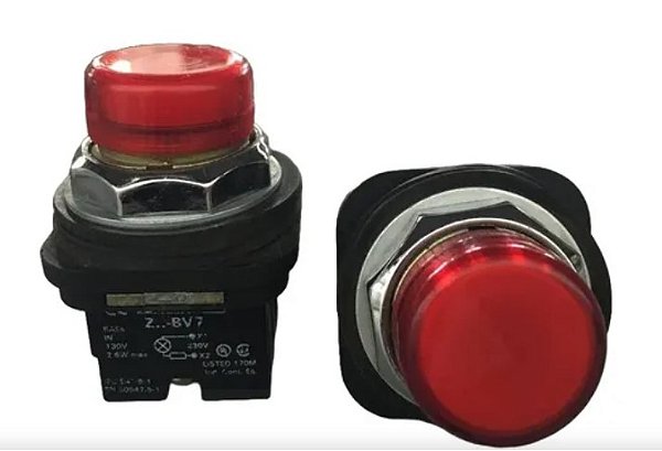 SINALIZADOR SCHNEIDER 30MM C/REDUTOR 220/130V VERM - XB3BV74