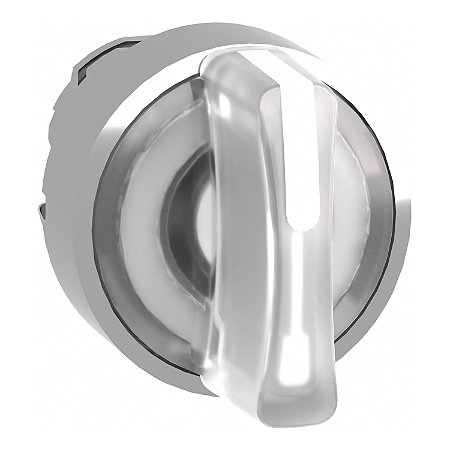 ZB4BK1513 - CABECOTE PARA COMUTADOR 22MM METÁLICO  LUM BRANCO 3POS
