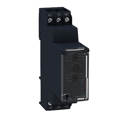 Relé temporizador modular, 8A, 1NAF, 0,1s...100h - RE22R1QMU