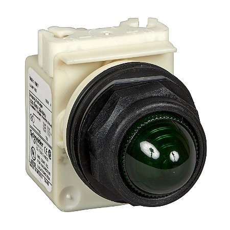 Sinalizador Ø30mm plástico, LED de alto brilho, verde, 240VCA/CC - 9001SKP7LGG9