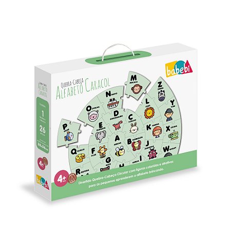Quebra-Cabeca Alfabeto Caracol - BABEBI